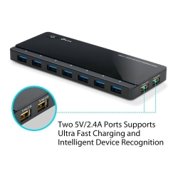 Hub Usb Tp-Link Uh700 Portatil 7 Ports Usb 3.0 + Ports De Càrrega Negre
