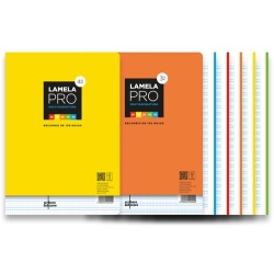 Lamela Recanvi A4 100H Quadrovia 4Mm Pro Multitasques 5 Colors Assortits 90Gr