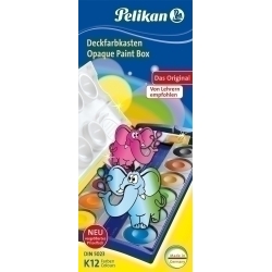 Aquarel·les Pelikan 735 K/12 Cobrent Estoig De 12 + Tub Tempera Blanca