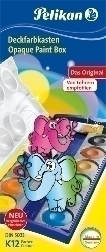 Acuarelas Pelikan 735 K/12 Cubriente Estuche De 12 + Tubo Tempera Blanca
