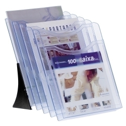 Suport Vertical 5 Safata A4 Archiplay Blau Transparent