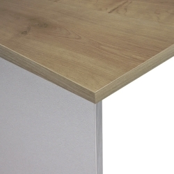 Taula Rocada Work 200X80 Estructura Alumini Tauler Roure