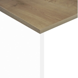 Taula Rocada Work Ala 100X60 Estructura Blanc Tauler Roure
