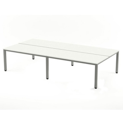 Taula Rocada Executive 320X163 Estructura Alumini Tauler Melamina Blanc