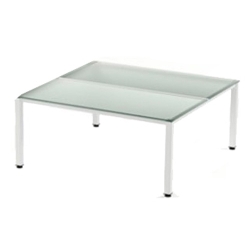 Taula Rocada Executive 163X360 Estructura Blanc Tauler Vidre