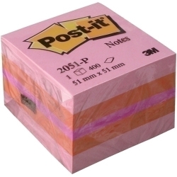 Tac Notes Post-It Cub 400/H 3 Colors Pastís