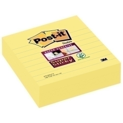 Tac Notes Post-It 675 Super Sticky 101X101 Groc Canari Amb Línies Pack De 3