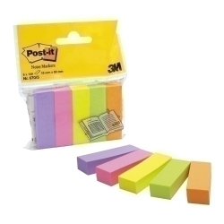Tac Notes Post-It 6705 15X50 Colors Neon Suave 100 Fulles Pack 4+1