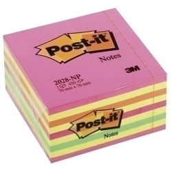 Taco Notes Post-It Cub 76X76X45 450 Fulles Rosa Neon