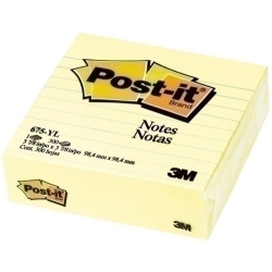 Taco Notes Post-It Cub 100X100 300H Ratllat Groc Canari