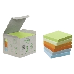 Taco Notes Post-It Reciclats 654 76X76 Colors Assortiment 100H Torre De 6