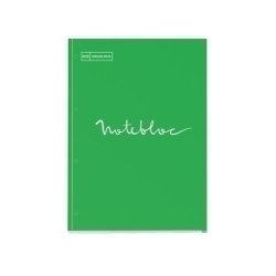 Recanvi Miquelrius Emotions Notebook 1 A4 80H 90G Reciclat Encolat 4 Taladros Cuadric.5X5 Verd