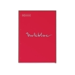 Recanvi Miquelrius Emotions Notebook 1 A4 80H 90G Reciclat Encolat 4 Trepants Quadric.5X5 Vermell