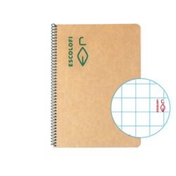 Bloc Escolofi Tapa Dura 4t 100H Quadrícula 5X5 80G Ecològic