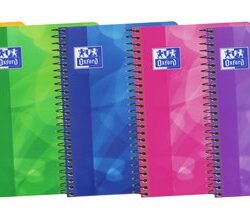 Bloc 8è 120 Hj. Quad.5 Oxford E-Book Tapa Plastic Pack De 5 Colors Assortits