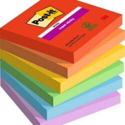 Tac Notes Post-It 654 Super Sticky 76X76 Colors Playful Pack De 6